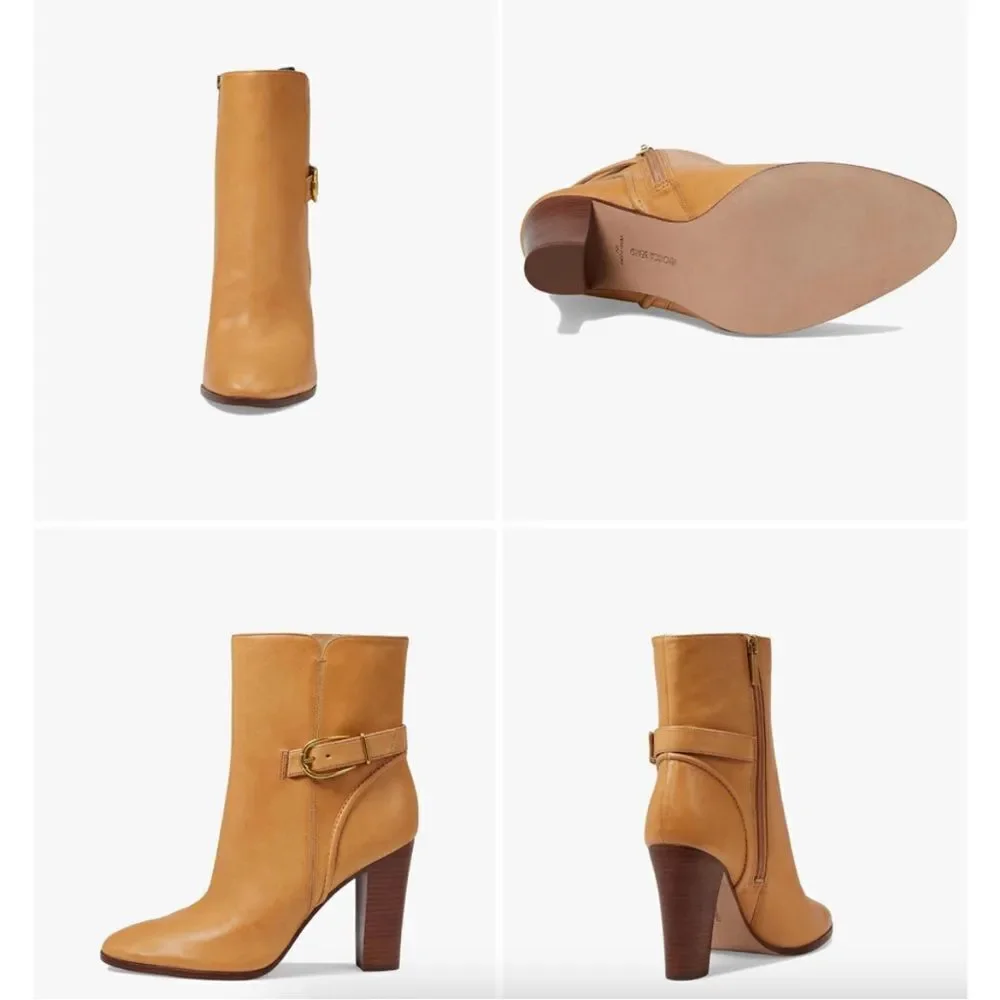 Veronica Beard Women's Leather Viv High Heel Boot Booties Shoes 10